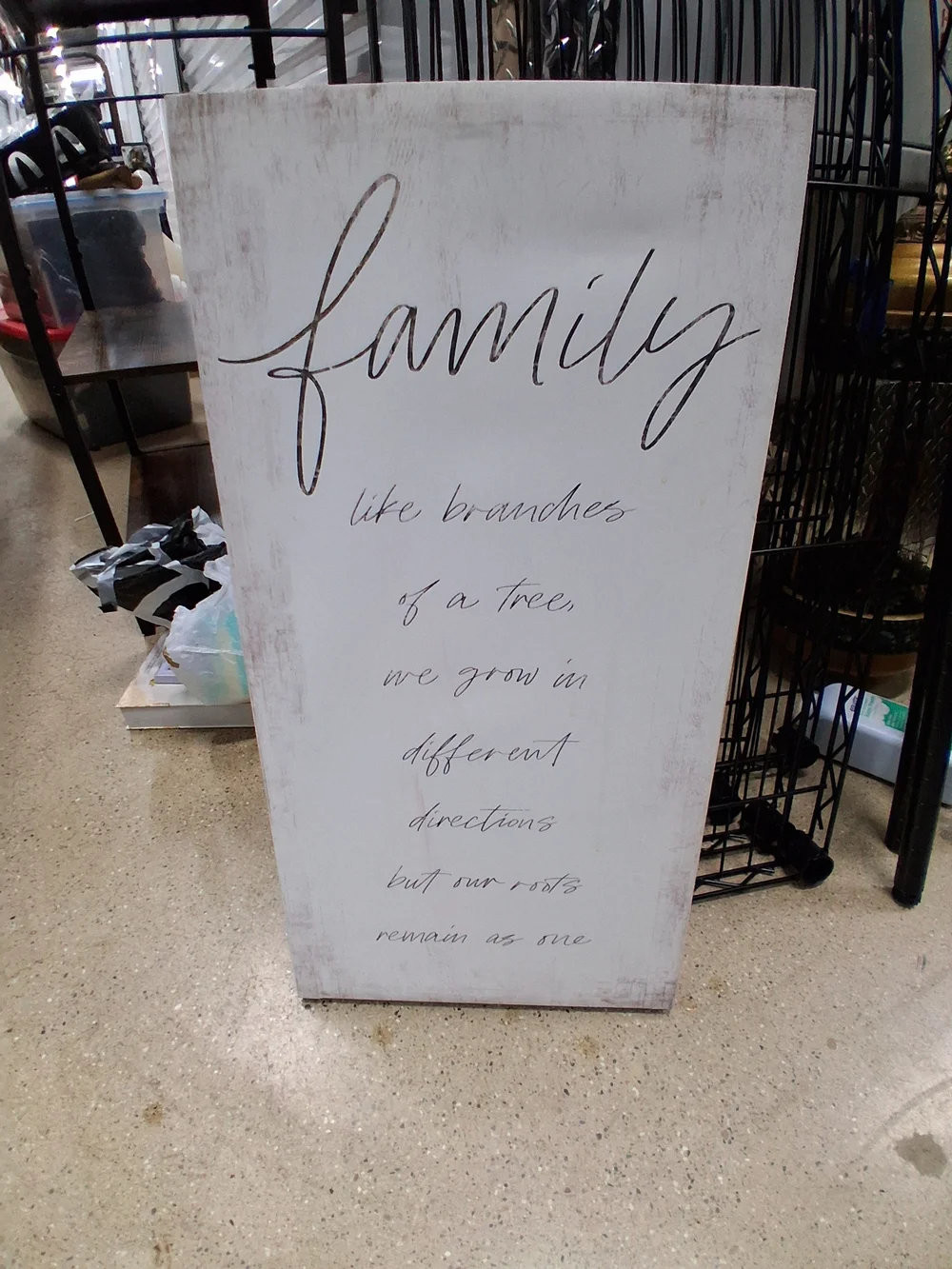 Family Wall Sign - White Rustic Home Wall Decor